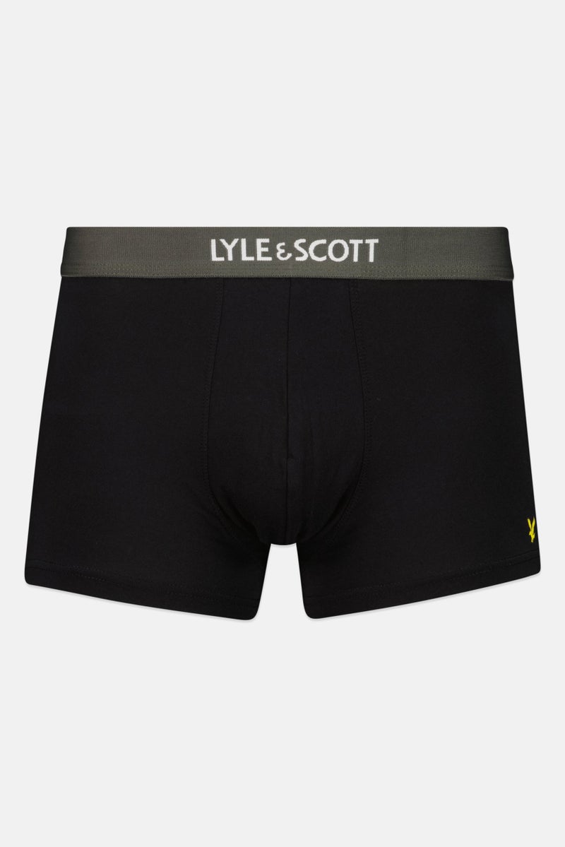 Lyle & Scott Men 3 Pieces Brand Logo Trunks, Black - Image 5