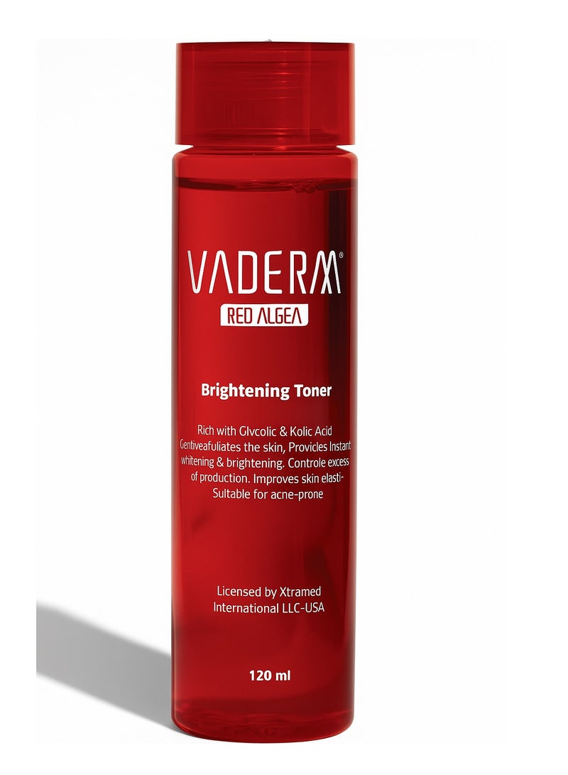 VADERM Red Algea Skin Brightening Toner 120ml - Image 1
