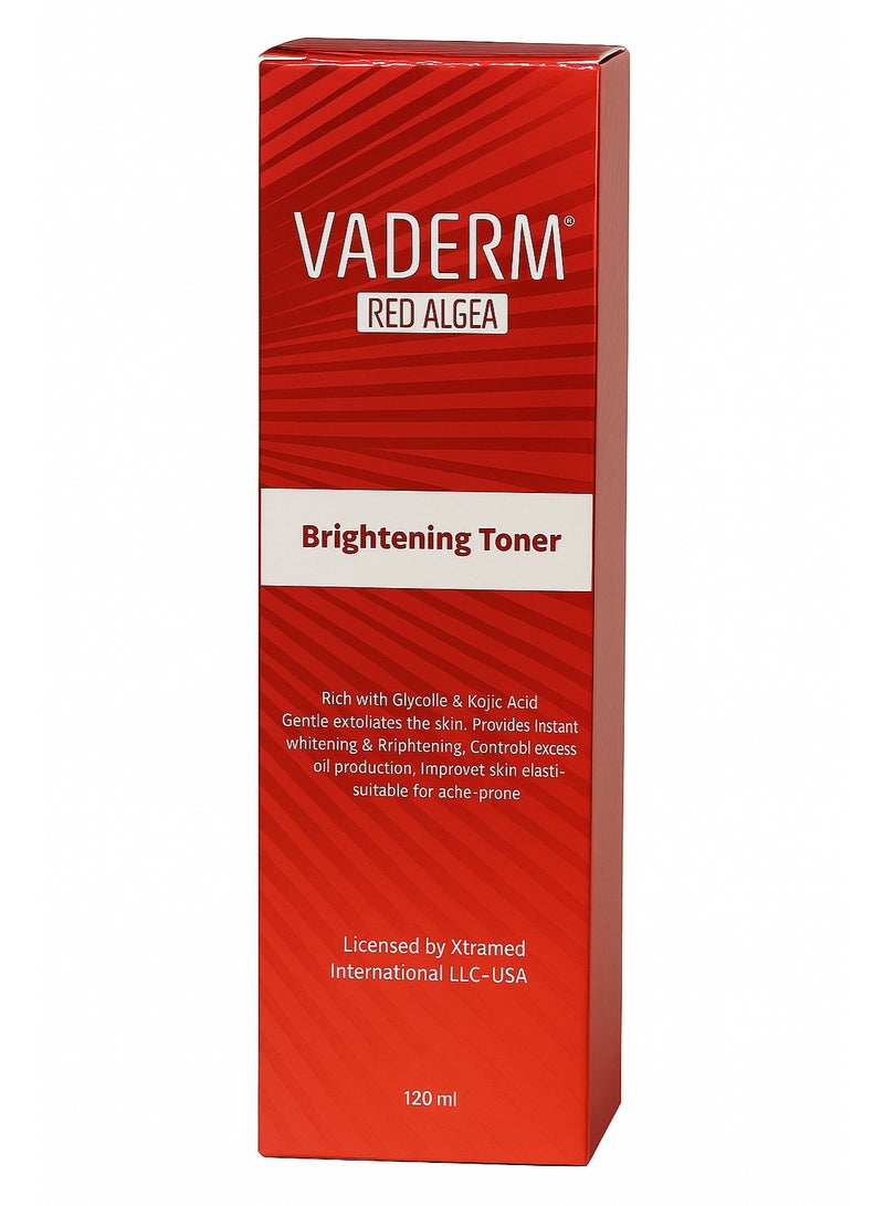 VADERM Red Algea Skin Brightening Toner 120ml - Image 2