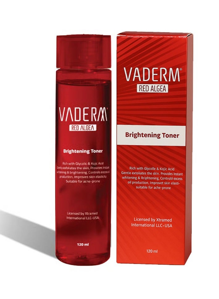VADERM Red Algea Skin Brightening Toner 120ml - Image 3