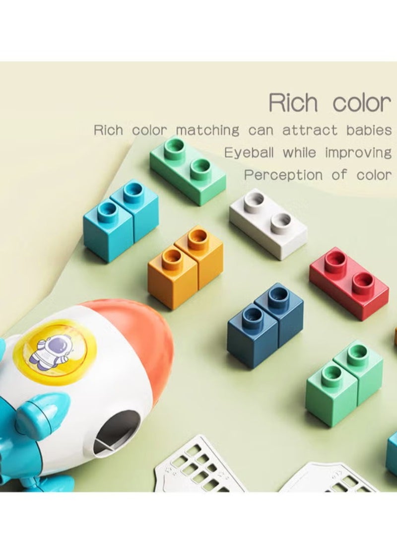 null - 71 Particle Roller Diy block Toddler Toys For Kids Jigsaw Puzzles Learning For Boys And Girls Color Shapes Early Learning Educational Gift - Image 1