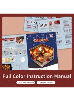 Flever Flever Dollhouse Miniature DIY House Kit Creative Room with Furniture and Glass Cover for Romantic Artwork Gift(Christmas Eve)  - Image 5