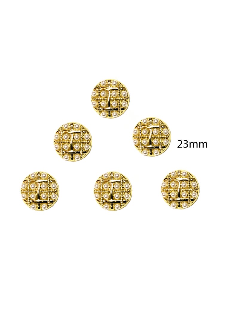 18 pcs Gold Floral Metal Buttons Set Elegant Scalloped Edge Buttons for Coats, Blazers, Dresses & DIY Crafts (23mm and 18mm) - Image 2