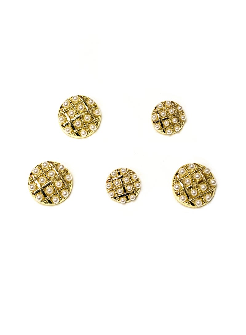 18 pcs Gold Floral Metal Buttons Set Elegant Scalloped Edge Buttons for Coats, Blazers, Dresses & DIY Crafts (23mm and 18mm) - Image 5
