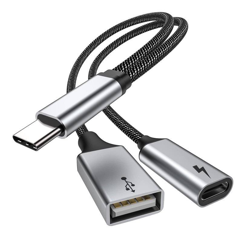 MOGOOD USB C OTG with Charging OTG adapter Type C OTG Splitter with 60W PD Fast Charge Compatible for steam deck,Galaxy S26,Switch,Google Chromecast with Google TV,Onn TV 4k Plus,Pi-KVM,3D Printer,Octa4a - Image 1