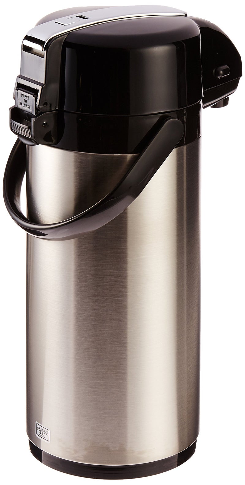 Winco Stainless Steel Lined Airpot, 2.5-Liter, Lever Top - Image 2