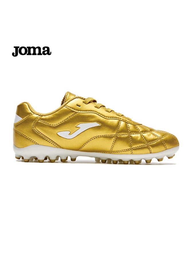 Joma أحذية كرة القدم للأطفال من جومّا مع مسامير Mg - أحذية تدريب مباريات كرة القدم الاحترافية الجديدة باللون الأحمر والذهبي مقاس 38 - Image 2
