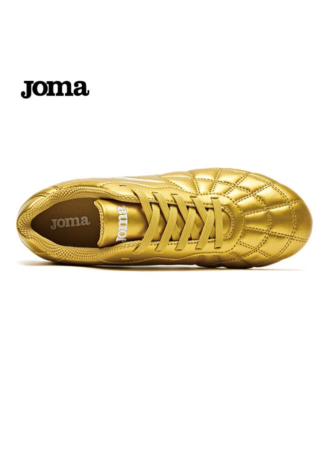 Joma أحذية كرة القدم للأطفال من جومّا مع مسامير Mg - أحذية تدريب مباريات كرة القدم الاحترافية الجديدة باللون الأحمر والذهبي مقاس 38 - Image 4