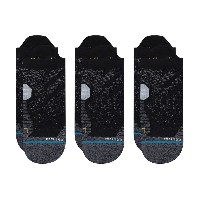 Stance Men's Run Tab ST 3-Pack Socks (Black, Medium) - Image 5