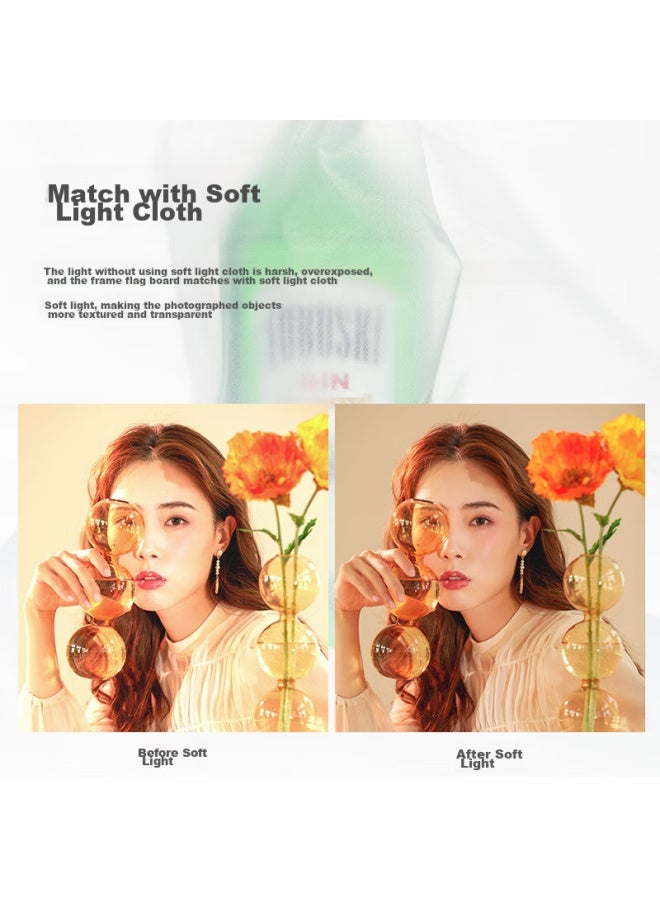 Ambitful Photography Flag Board, Softbox, Softbox Screen, Softbox Paper, Sulfuric Acid Tallow Paper Flag Board Frame, Small Softbox, Advertising Screen, Shooting Props Stand, 76*91Cm Single Softbox - Image 2