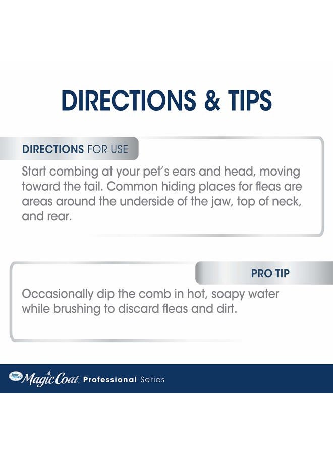 four paws Magic Coat Professional Series Grooming Contoured Grip Palm Flea Comb for Dogs, 1 Count - Image 5
