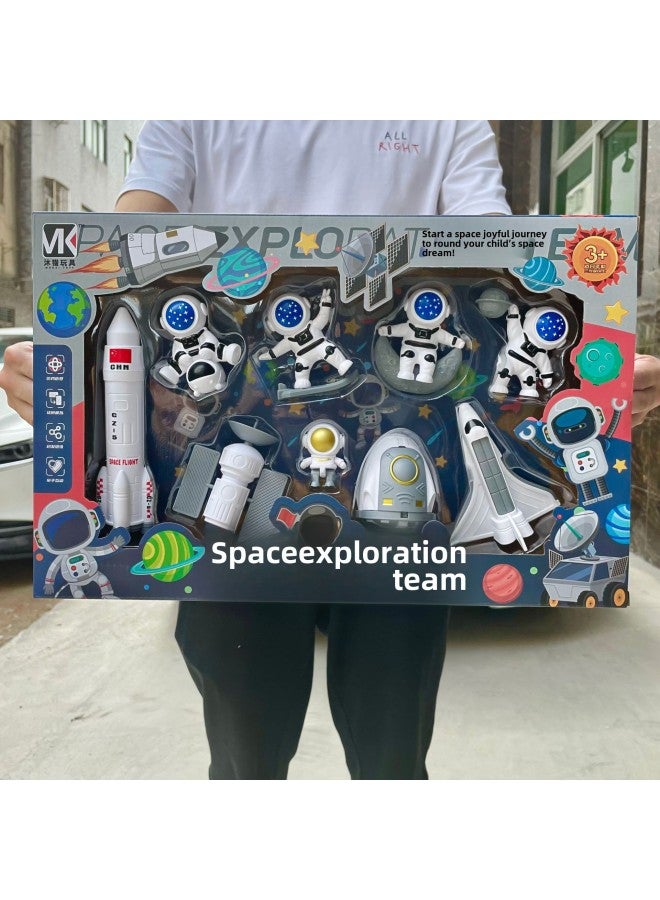 Boys Astronaut Aviation Model Fun Hamster Game Children's Toys Suit Training Institution Gift Wholesale-Color:333-83 Space Exploration Team  - Image 3