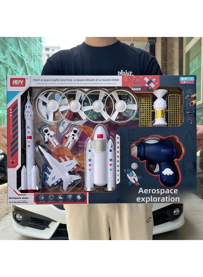 Boys Astronaut Aviation Model Fun Hamster Game Children's Toys Suit Training Institution Gift Wholesale-Color:333-83 Space Exploration Team  - Image 5