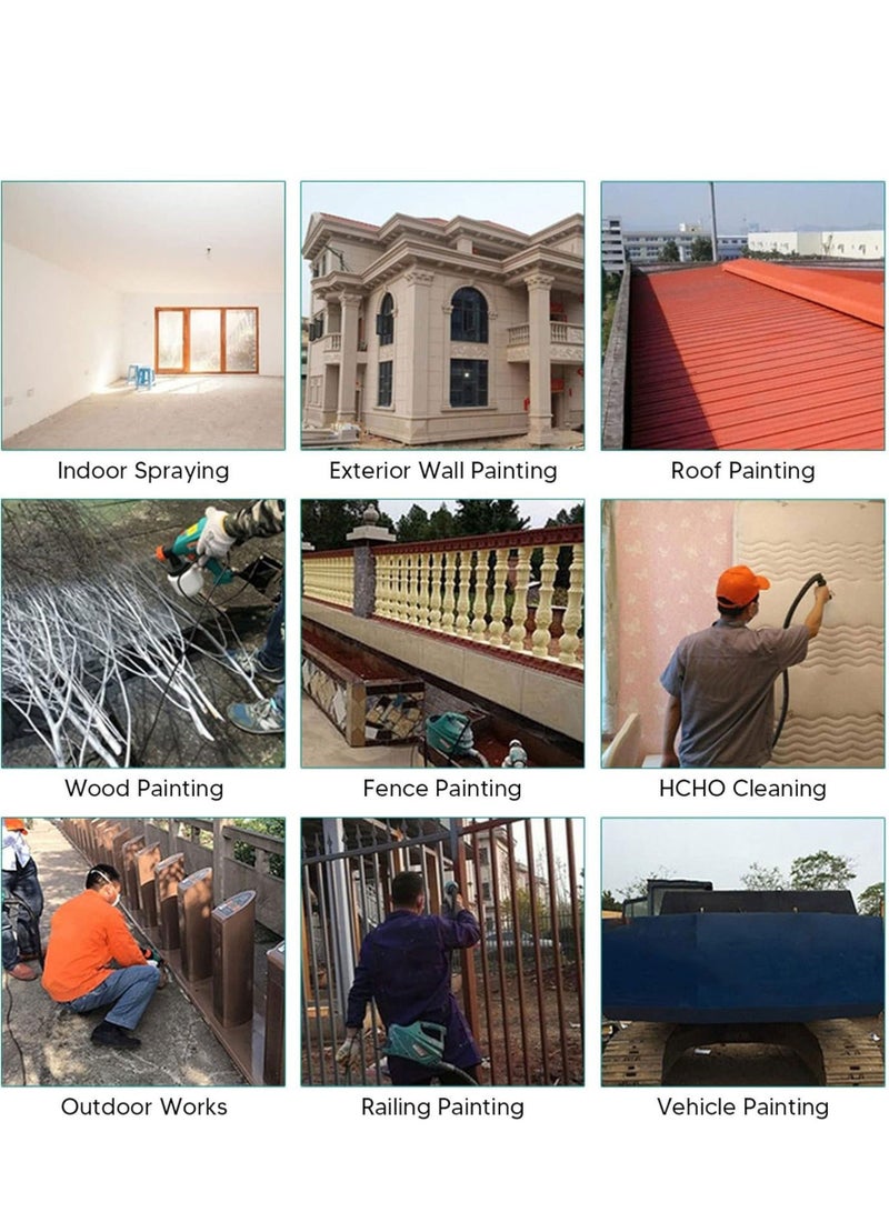 دينكس مسدس رش كهربائي ٢١ فولت، محمول باليد، قابل للتعديل، متعدد الوظائف، ضغط عالي، سعة كبيرة ٨٠٠ مل | ٣٨٠٠٠ دورة في الدقيقة | مسافة الرش ١٠٠-٢٠٠ سم - Image 5