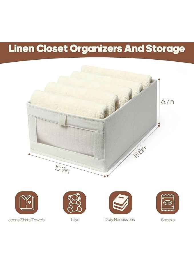 DUNISO 4 Pcs Clothes Organizer with Clear Window,Foldable Storage Box，Moisture and Mold Prevention，Sturdy and Durable，for Organizing Clothing Jeans Toys Book Shelves Closet Wardrobe  - Image 3