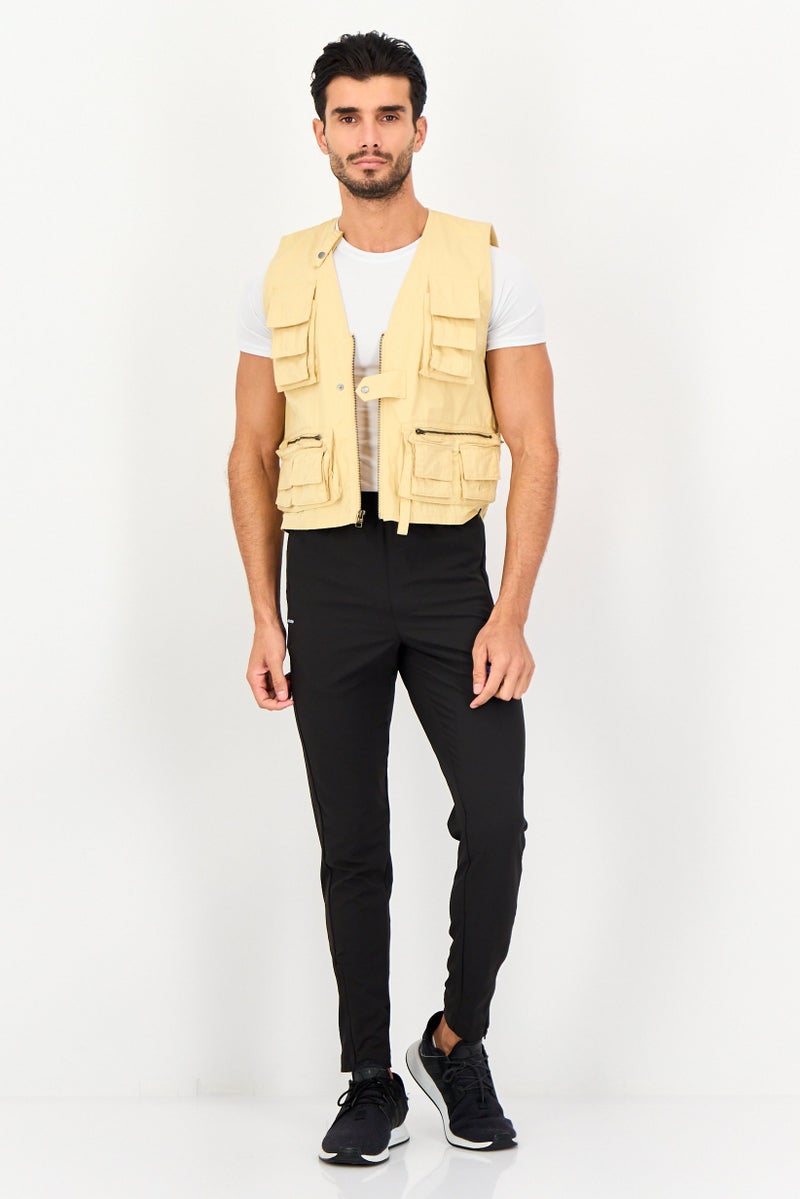 Nike Men Sportswear Fit Sleeveless Outdoor Gilet Jacket, Beige - Image 4