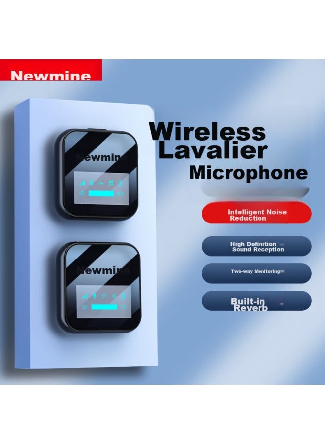 Newmine Newman Mc89 Wireless Lavalier Microphone, Mobile Phone Recording, Small Bee Receiver, Outdoor Short Video Karaoke, Professional Noise Reduction Speaker, Wireless Microphone One-to, Charging Case Version - Image 1