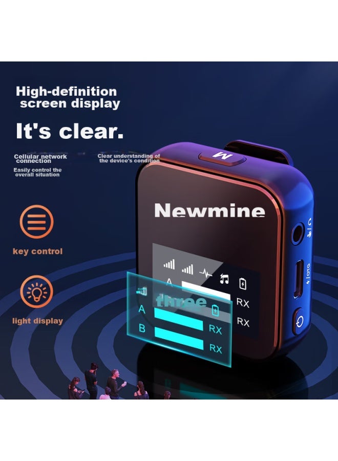 Newmine Newman Mc89 Wireless Lavalier Microphone, Mobile Phone Recording, Small Bee Receiver, Outdoor Short Video Karaoke, Professional Noise Reduction Speaker, Wireless Microphone One-to, Charging Case Version - Image 2