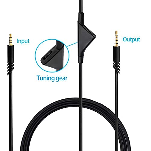 Cypher.V Replacement Cable Cord for Astro A40/A40TR/A10 Gaming Headsets, Aux Wire with Volume Control 2.0 M 6.5 Feet Compatible with Xbox-One PC Ps4 etc (Black) - Image 2