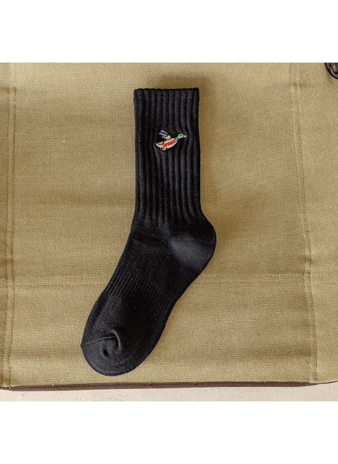 KUYING Fashion Anti Slip Breathable Sports Socks Four Piece Set 