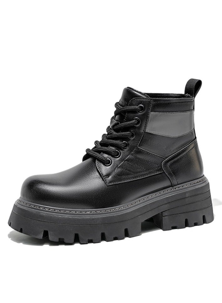 Warrior New Youth Fashion Thick Sole High Top Boots - Image 1