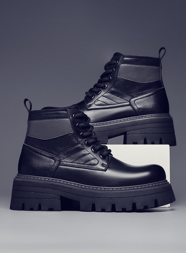 Warrior New Youth Fashion Thick Sole High Top Boots - Image 3