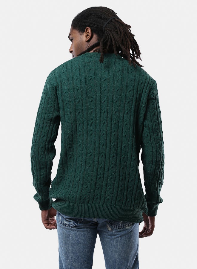 RAVIN Dark Green Acrylic Pullover with Regular Fit  - Image 2