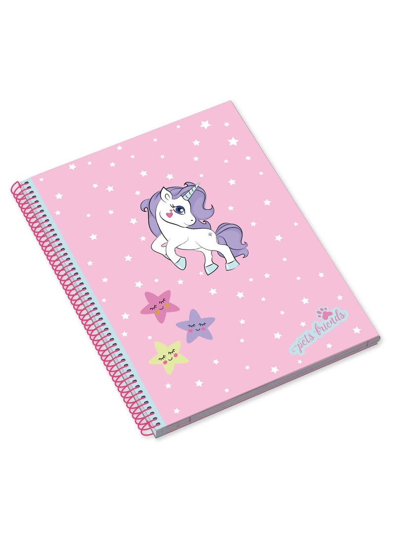Ambar 1-Piece Hard Cover Spiral Notebook 80 Sheets Believe In Dreams Assorted Designs - Image 4