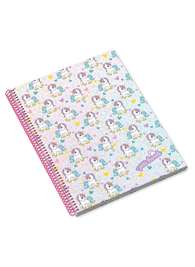 Ambar 1-Piece Hard Cover Spiral Notebook 80 Sheets Believe In Dreams Assorted Designs - Image 2