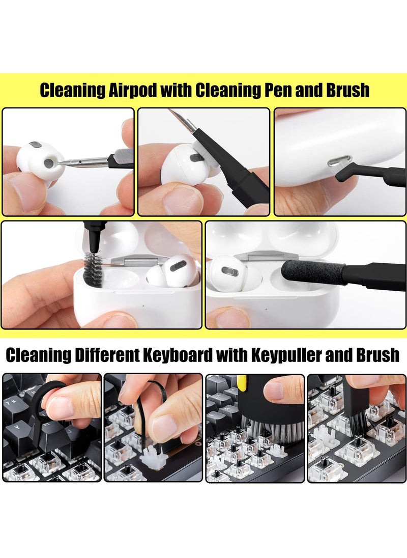 20-in-1 Laptop Phone Screen Cleaner Kit, Computer Keyboard Brush Cleaning Spray for Electronic Device Clean Tool for Camera PC Monitor Earbud TV Tablet Car Screens