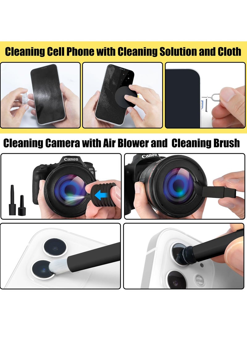 20-in-1 Laptop Phone Screen Cleaner Kit, Computer Keyboard Brush Cleaning Spray for Electronic Device Clean Tool for Camera PC Monitor Earbud TV Tablet Car Screens
