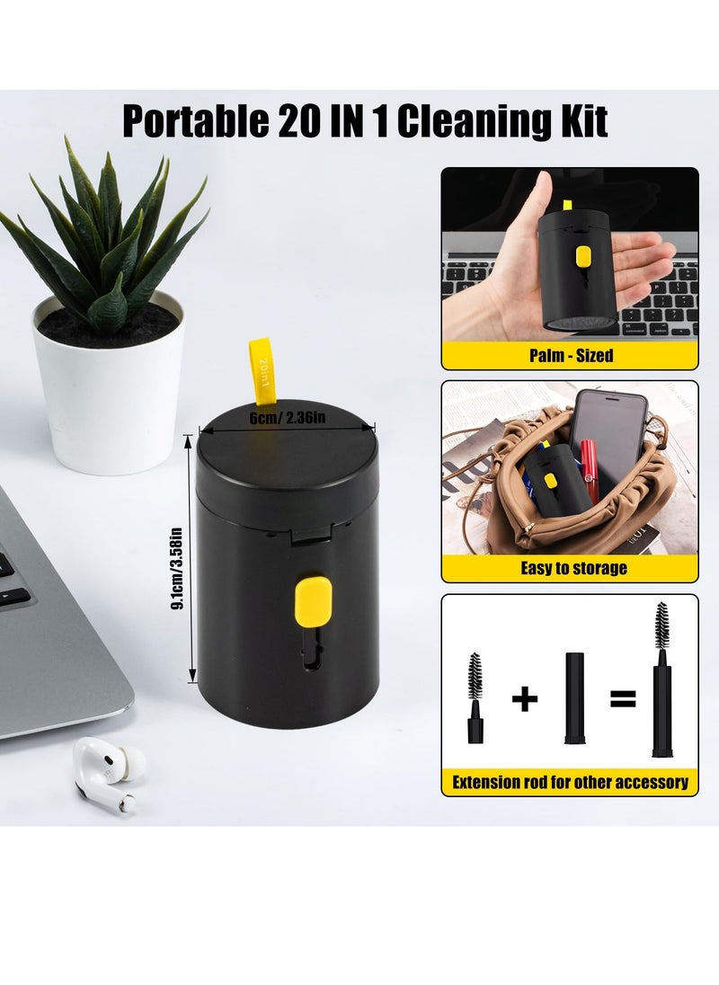 20-in-1 Laptop Phone Screen Cleaner Kit, Computer Keyboard Brush Cleaning Spray for Electronic Device Clean Tool for Camera PC Monitor Earbud TV Tablet Car Screens