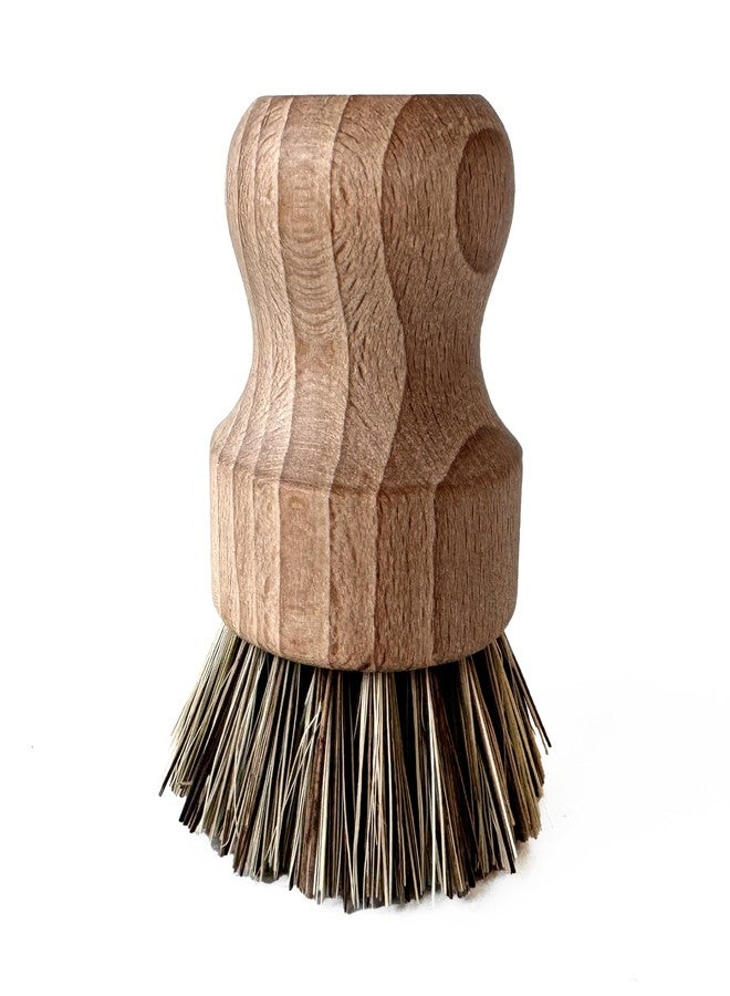 Murchison-Hume Compostable Pot Scrubber with Ergonomic Handle and Ultra-Strong Mexican Palm Bristles, No Plastic, All-Natural Materials for Cleaning Pots & Pans 3.35 inches - Image 1