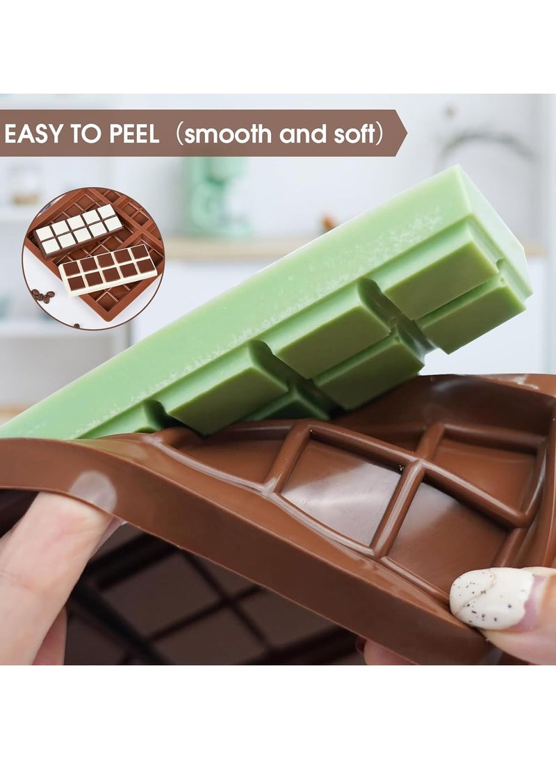 Flushrenic Chocolate Bar Mold,Non-Stick Silicone Chocolate Candy Molds,for Filling Pistachio Chocolate Bar,with Bags Scraper and 100pcs Storage Bags - Image 4
