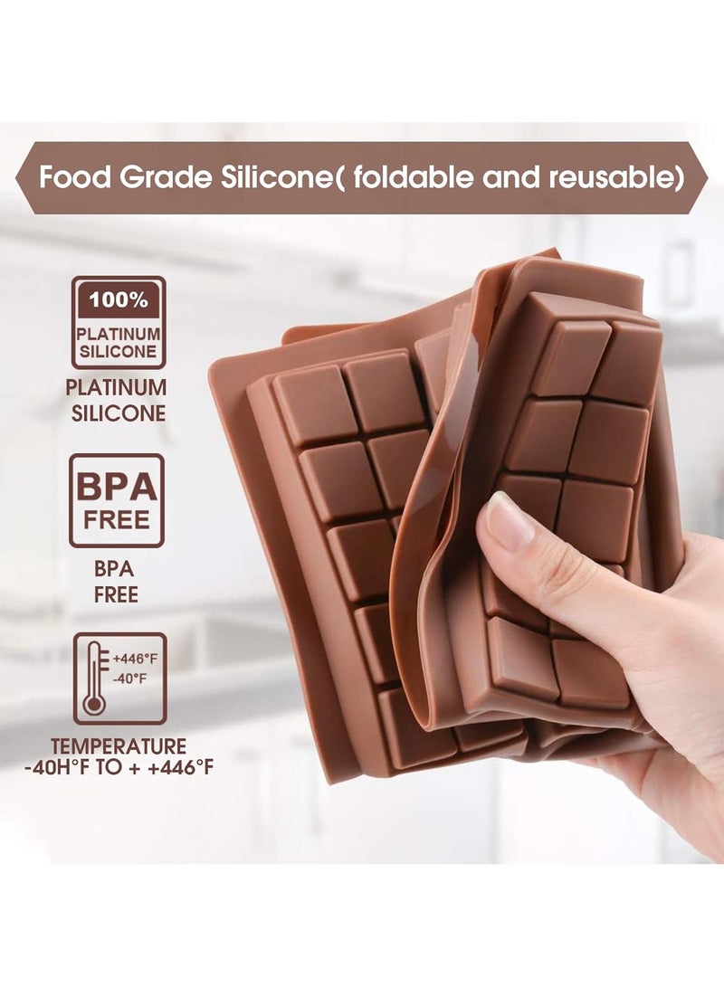 Flushrenic Chocolate Bar Mold,Non-Stick Silicone Chocolate Candy Molds,for Filling Pistachio Chocolate Bar,with Bags Scraper and 100pcs Storage Bags - Image 5