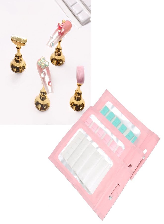 ANGGREK Fixing Nail Clay,Nail Art Stand Clay,Manicure Clay Adhes Reusable Removable Nail Art Stand Clay for False Nail Tips Display Practice 3 Colors - Image 4