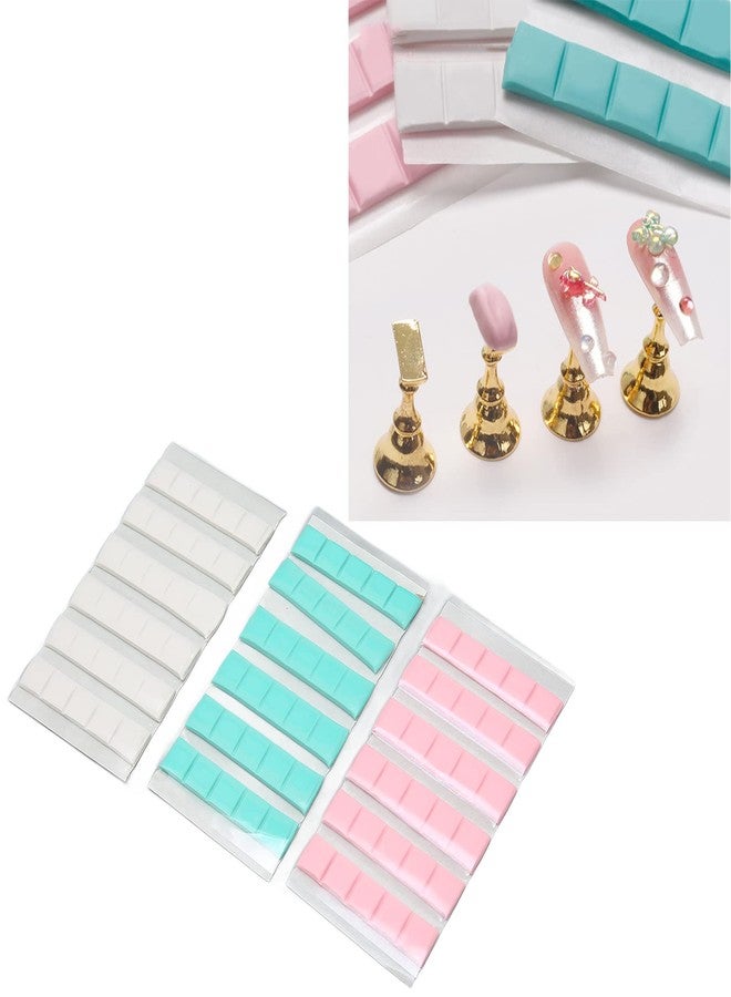 ANGGREK Fixing Nail Clay,Nail Art Stand Clay,Manicure Clay Adhes Reusable Removable Nail Art Stand Clay for False Nail Tips Display Practice 3 Colors - Image 3