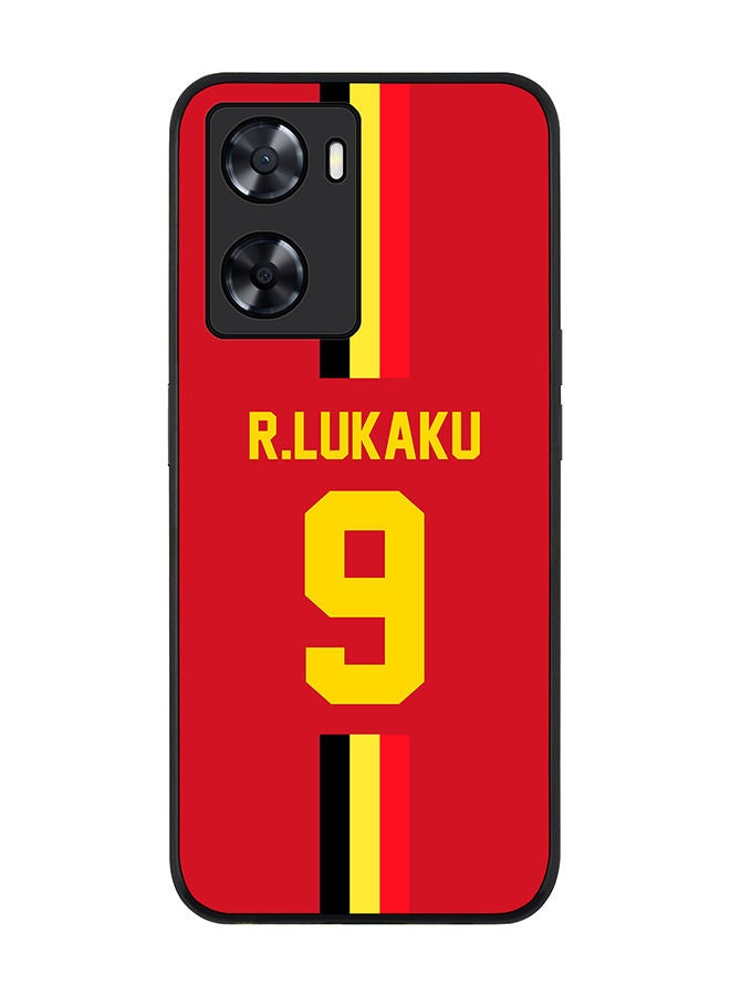 Stylizedd Rugged Black edge case for Oppo A57 4G/Oppo A77 4G/Oppo A77s Slim fit Soft Case Rubber Edges Anti Drop TPU Gel Thin Cover-Belgium-R.Lukaku - Image 1