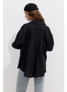 Thin Linen Oversize Shirt Black - pzsku/ZC3CB07B35C96A446B6FCZ/45/_/1728060758/77a89e84-982c-444e-9b39-61d951cbb1e5