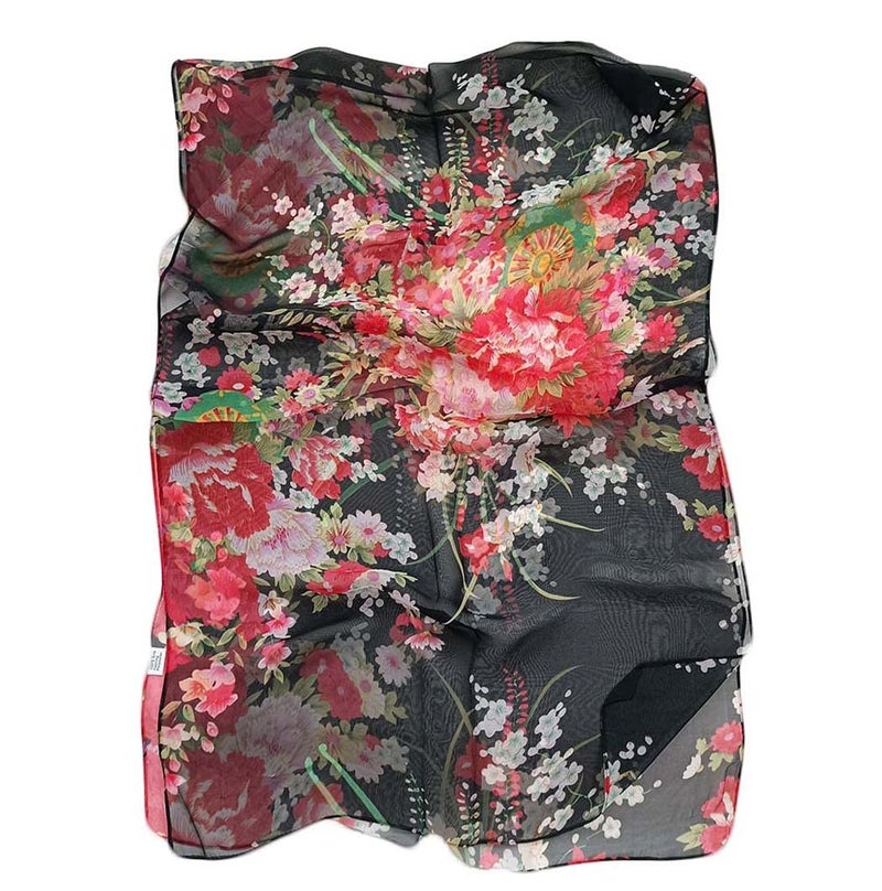 Acotavie Scarfs for Women Lightweight Fashion Scarves Print Floral Pattern Scarf Shawl Wraps (W01) - Image 2