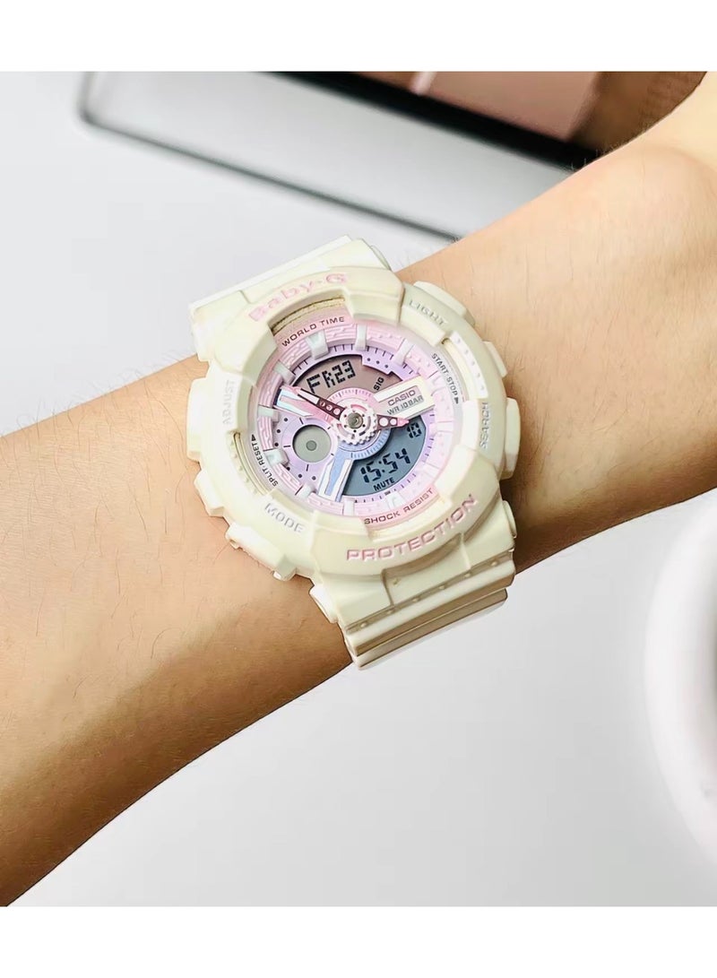 CASIO BABY-G 100m water-resistant quartz movement plastic strap Japanese and Korean style women's watch white dial - Image 3