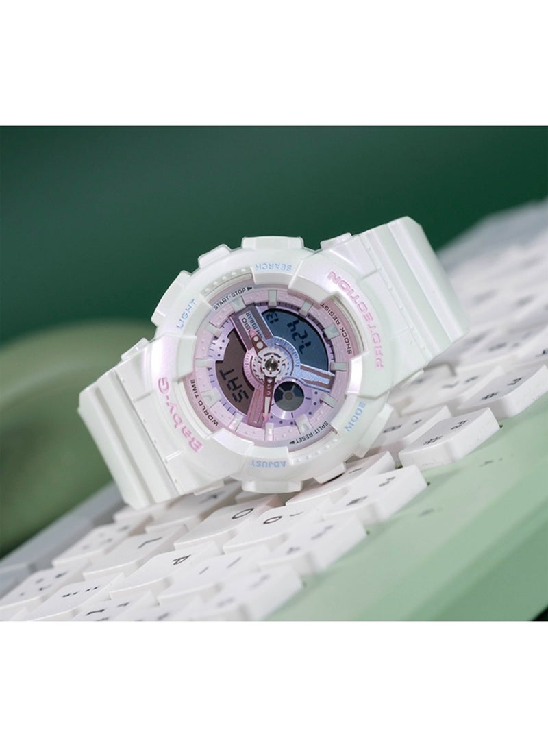CASIO BABY-G 100m water-resistant quartz movement plastic strap Japanese and Korean style women's watch white dial - Image 4
