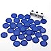 Bilywey Left Right Dice Set with 3 Dices 36 Blue Chips Blue - Image 3
