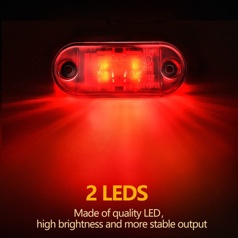 Tallew تالي 20 قطعة 2.5 بوصة ضوء مؤشر LED للمقطورة RV 2 دايود مقاوم للماء ضوء علامة جانبية لسيارة الشاحنة وكامبر إشارة مصباح تشغيل ملحقات تركيب السطح للقارب - Image 3