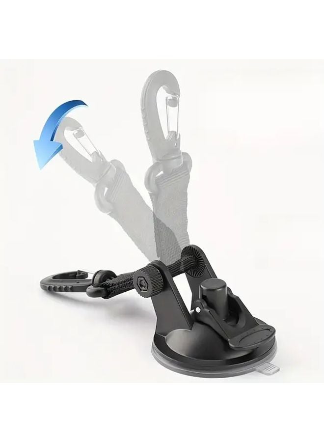 Black Suction Cup Hook Strong Load Bearing Outdoor Portable Wall Hanging - Image 5