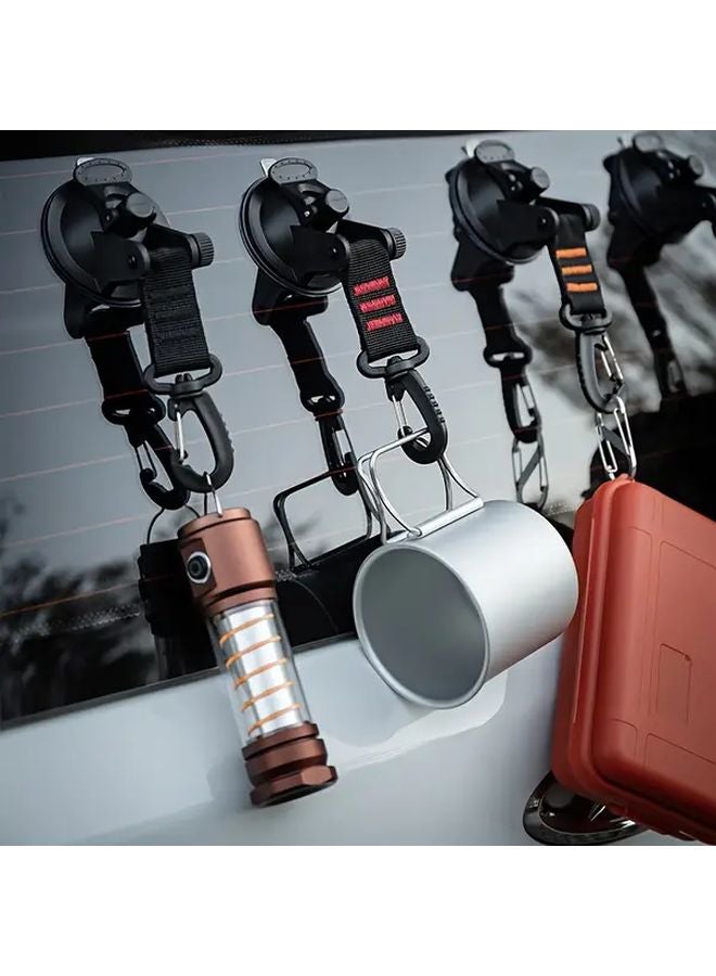 Black Suction Cup Hook Strong Load Bearing Outdoor Portable Wall Hanging - Image 3