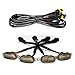 SWQS 4 PCS Grille Lights for Trucks Amber LED Lights with Wiring Harness Waterproof Car Front Grille Raptor Style Trim Lamps for Ford F150 F250 F350 Dodge Ram 1500 Car Accessories Black Yellow - Image 2