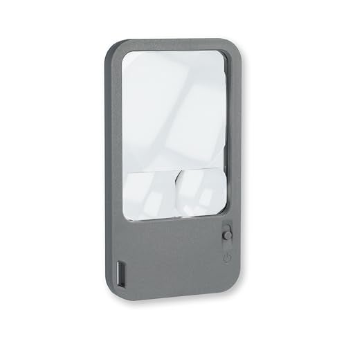 Carson Multi-Power LED Lighted Pocket Magnifier (PM-33), Gray - Image 1