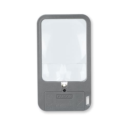 Carson Multi-Power LED Lighted Pocket Magnifier (PM-33), Gray - Image 3
