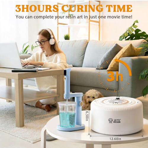 LET'S RESIN Curing Machine for Resin - 3 Hours Auto Dryer With Large Tray, One-Button Setting, No Deformation Quick Supplies for DIY, Silicone Molds, 3D Silicone Molds - Image 2